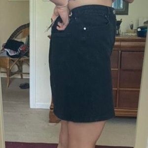 Cotton On Black Denim Mini Skirt